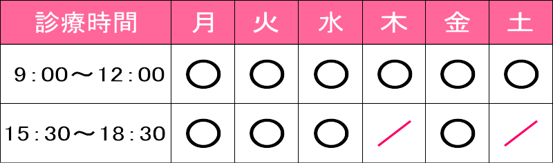 三重県四日市市の胃腸科,内科,肛門科,アレルギー科 たけしま胃腸科内科の診療時間